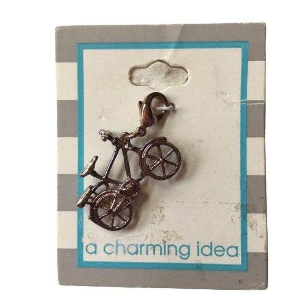 New A Charming Idea Silver Bike Charm